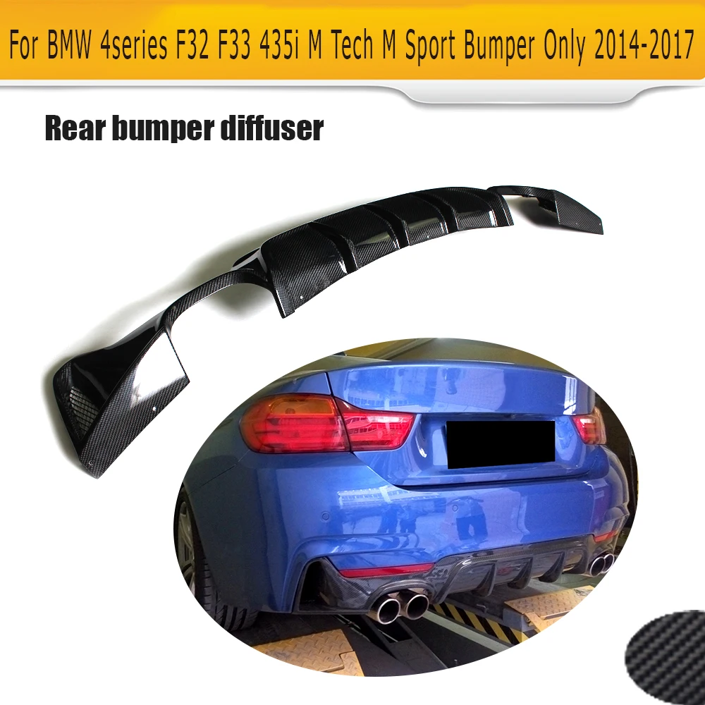 4 серии углеродного волокна заднего бампера для губ Диффузор BMW F32 F33 М Спорт