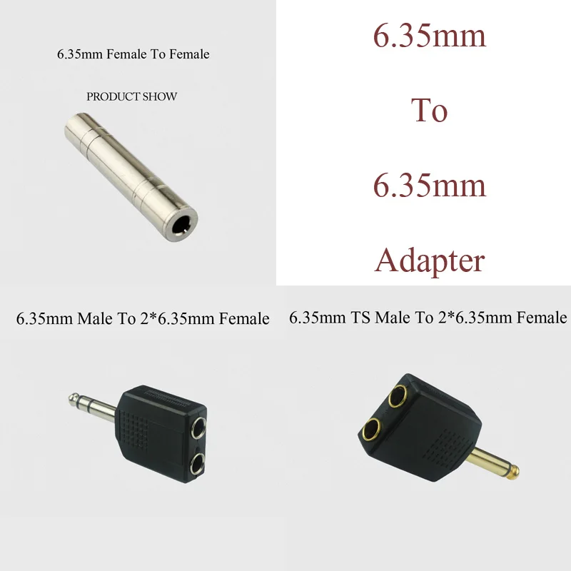 2 шт. 1/4 &quot6 35 мм Jack Male Female to 1/4&quot 6 TS TRS вилка стерео микрофонный аудио адаптер
