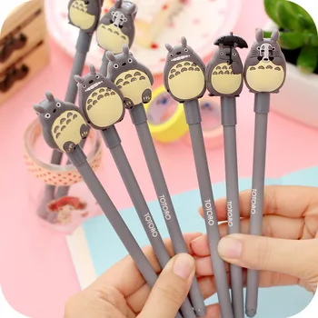 

48pcs/lot Factory Direct Sale South Korea's My Neighbor Totoro Gel Pen Cute Totoro Pen Black Neutral Gek Pen Japanese Stationery