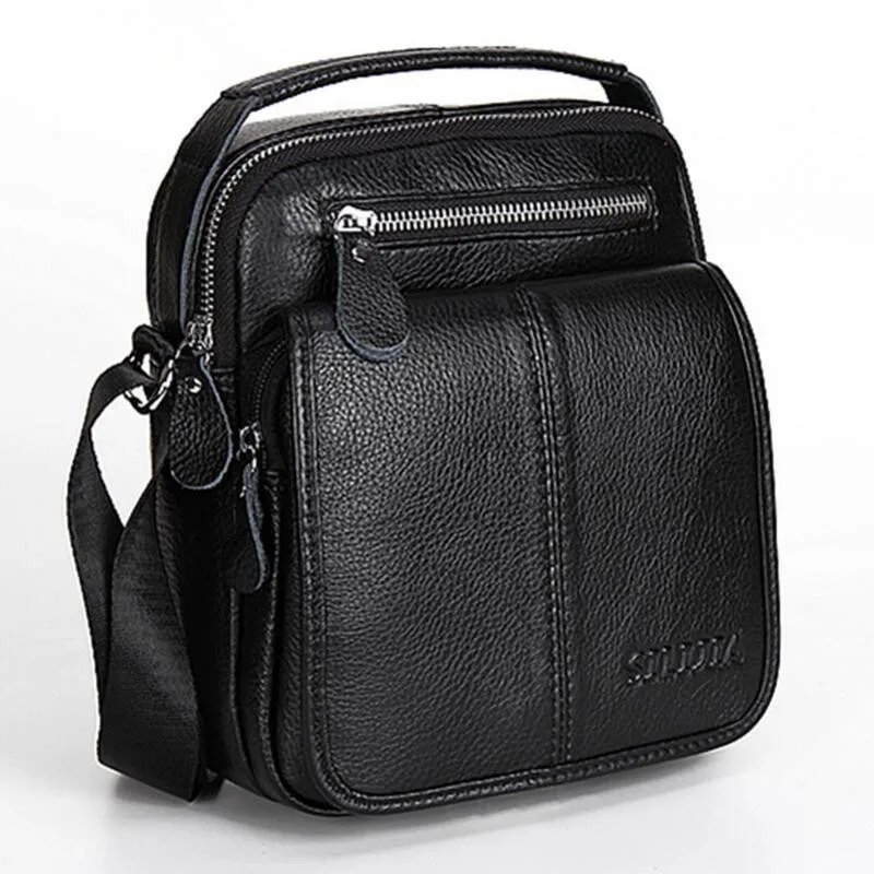 

High Quality Genuine Leather Shoulder Bags For Men Real Cowhide Mini Messenger Bag Crossbody Bags Business LJ-863