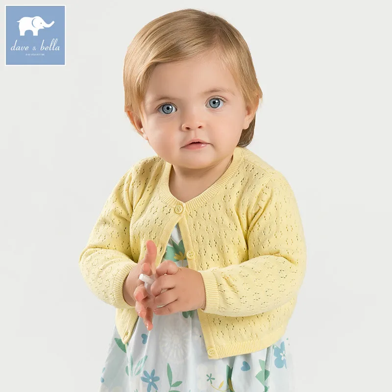 

DBA6568 dave bella spring infant baby girls fashion cardigan kids toddler coat lovely children knitted sweater