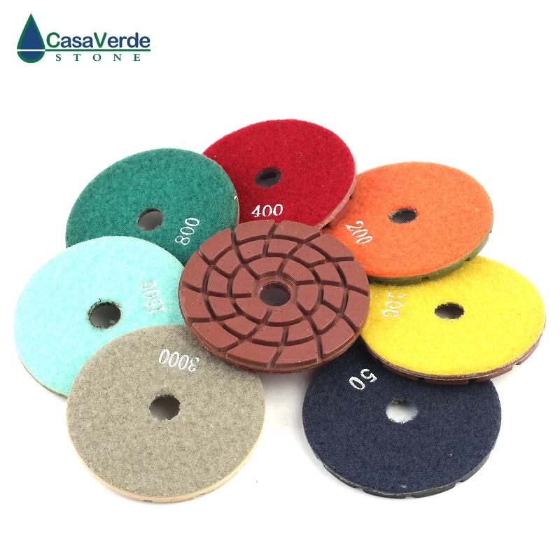 Free shipping 4 inch diamond floor polishing pads abrasive pad wet for