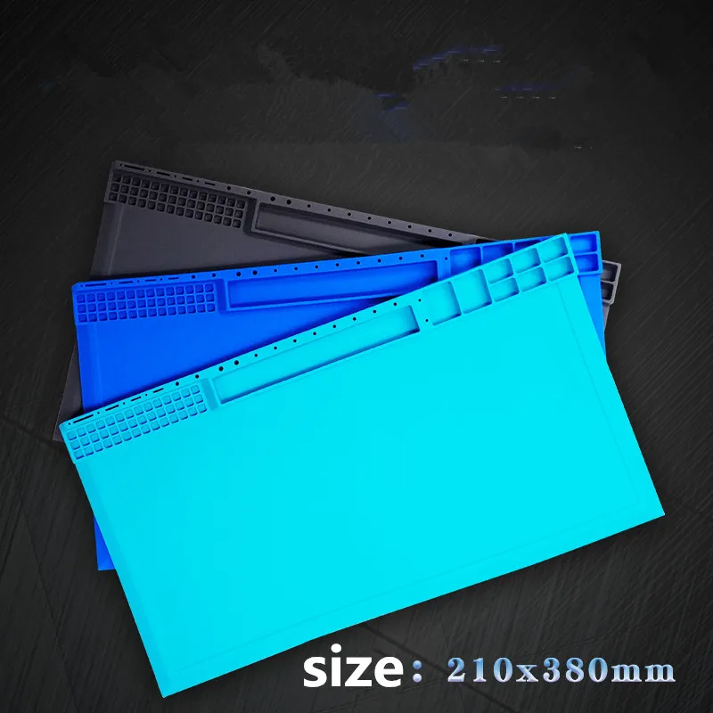 

Heat Resistant Insulation Desk Hot Air Gun Station Mat Soft Silicone Pad Mobile Phone BGA Soldering DIY Repair Tool
