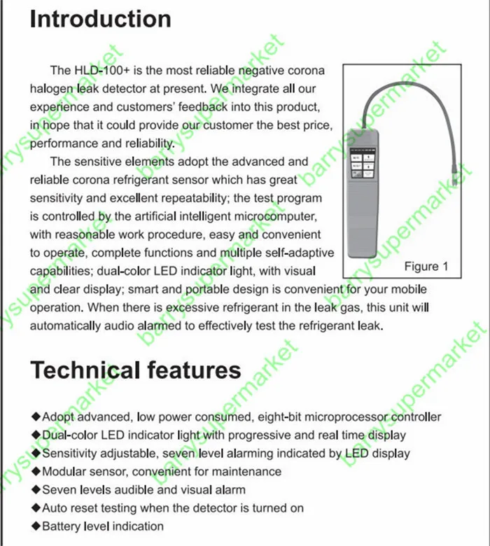  Freon Halogen Refrigerant Gas Leak Detector R410A R134A HVAC Sensitivity Tool HLD-100+ Elitech
