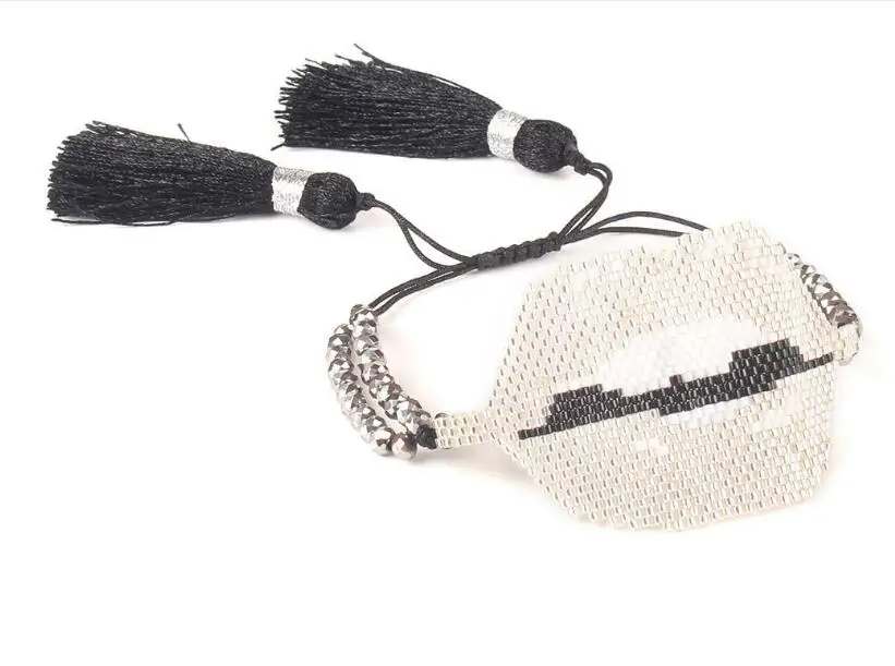 SANDEI Beads браслеты с подвесками, набор модных ювелирных изделий, Серебряный сексуальный браслет с губами, ювелирные изделия с кристаллами Pulsera для женщин