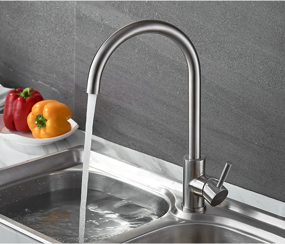 LEDEME Brass Kitchen Faucet Drinking Water Filter Kitchen Faucet Tap for Kitchen Sink Faucet 360 Hot and Cold Water L4998-3