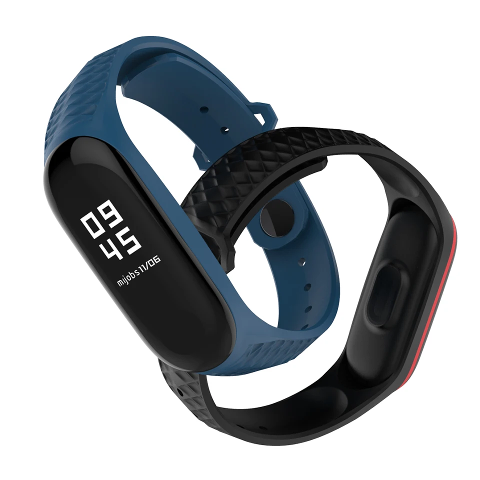 Mi jobs mi Band 3 ремешок для mi band 4 ремешок спортивный силиконовый браслет на запястье для Xiaomi mi Band 3 4 аксессуары браслет