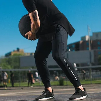 

Running Pants Mens Boys Gym Workout Fitness Training Pants Sport Men's Sweatpants Body building Joggers boxing Skinny Trousers