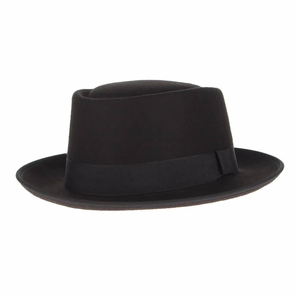 Men's Hats Cotton Fedoras Classical Trilby Church Jazz Cap Casual Solid Color Curved Brim Fedora