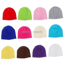 Новинка; сезон весна-осень; хлопковая однотонная детская шапка ярких цветов для мальчиков и девочек; шапочки для новорожденных; два размера; 10 шт./лот; SW050