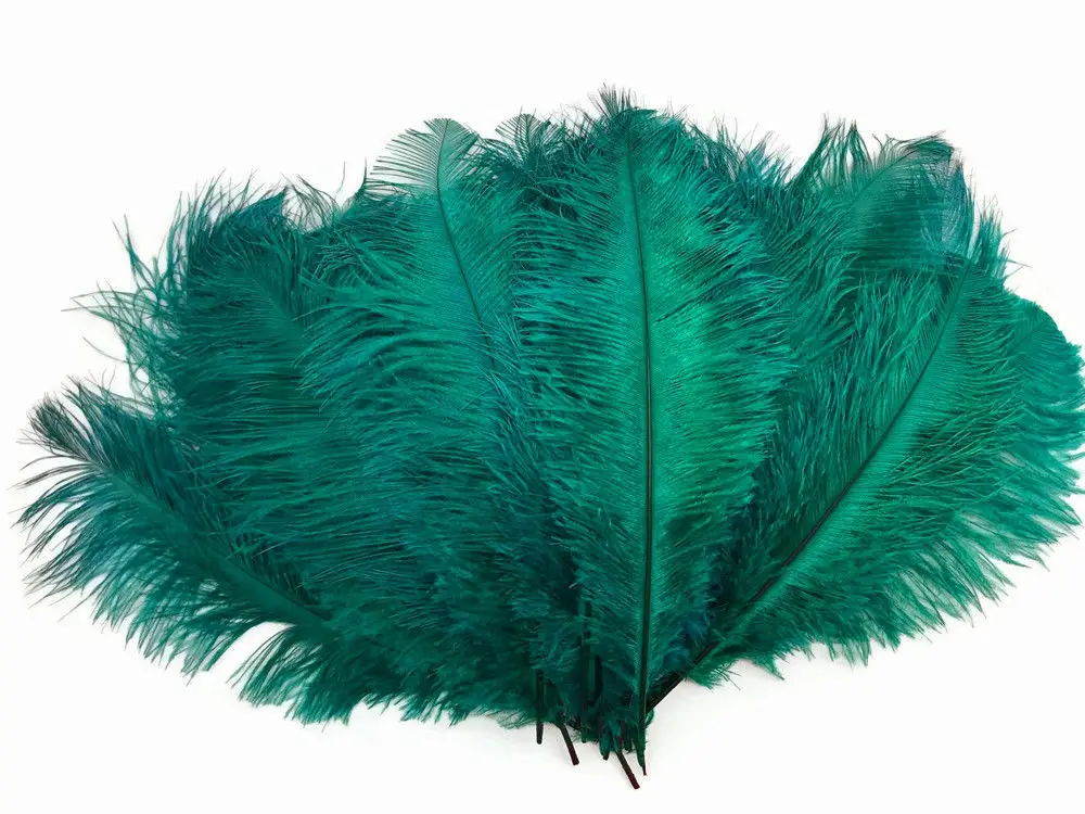 50 шт./лот, темно-зеленый цвет, окрашенные перья страуса, длина 30-35 см, свадебные украшения из страуса, сделай сам, карнавал, ремесло