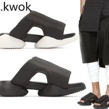 Черные удобные странные кроссовки на платформе пляжная обувь унисекс повседневные сандалии Летняя мода для подиума Для мужчин тапочки человек размеры: 35–46