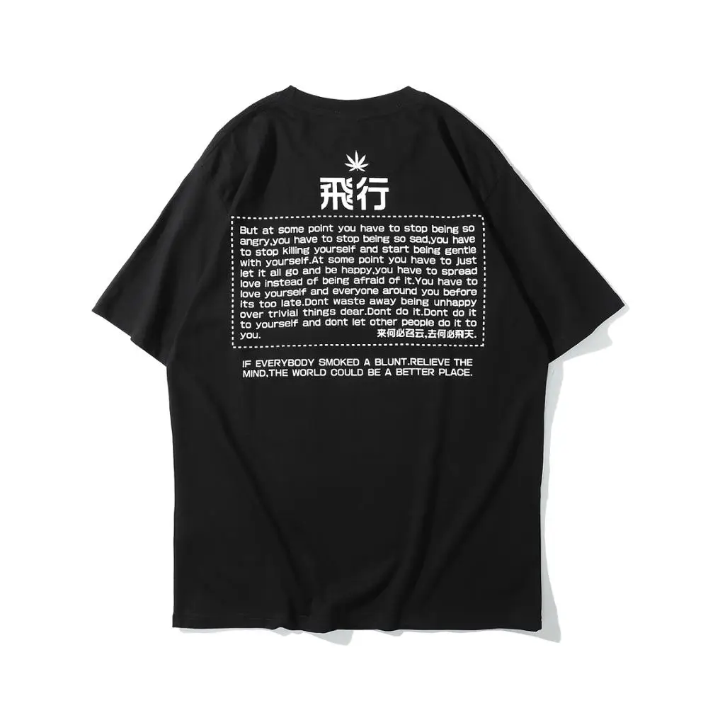 

Urban Front Pocket Streetwear Pilot Top Women Unisex Japanese Harajuku Off White Black Summer Cotton T-shirt Men