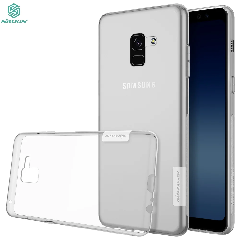 Чехол для Samsung Galaxy A8 2018 + прозрачный мягкий силиконовый чехол NILLKIN из ТПУ Plus