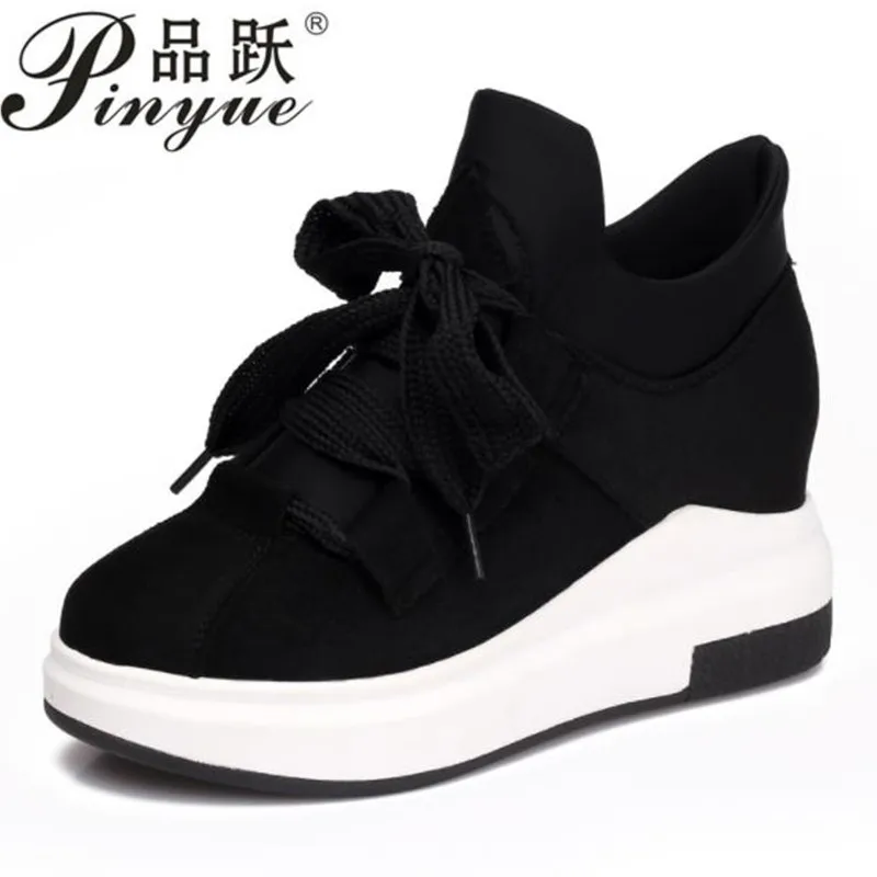 

2018 Genuine Leather flat shoes women Lace up Platform Loafers Flats Large base bow low leather for shoes Large size 33--42