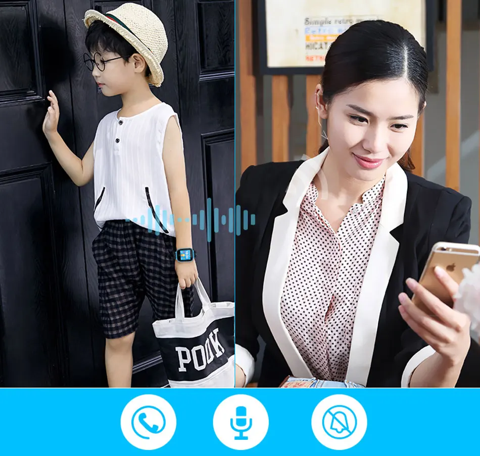 SALFRESA Children Waterproof Smart Watch HD Camera Kids SOS Localization Tracker Electronic Fence Smart Bracelet SIM Card Call-6