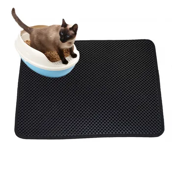 

Waterproof Cat Litter Mat Portable EVA Double-layer Cat Litter Trapper Mats Foldable Nonslip Pet Feeding Mat Cat Accessories