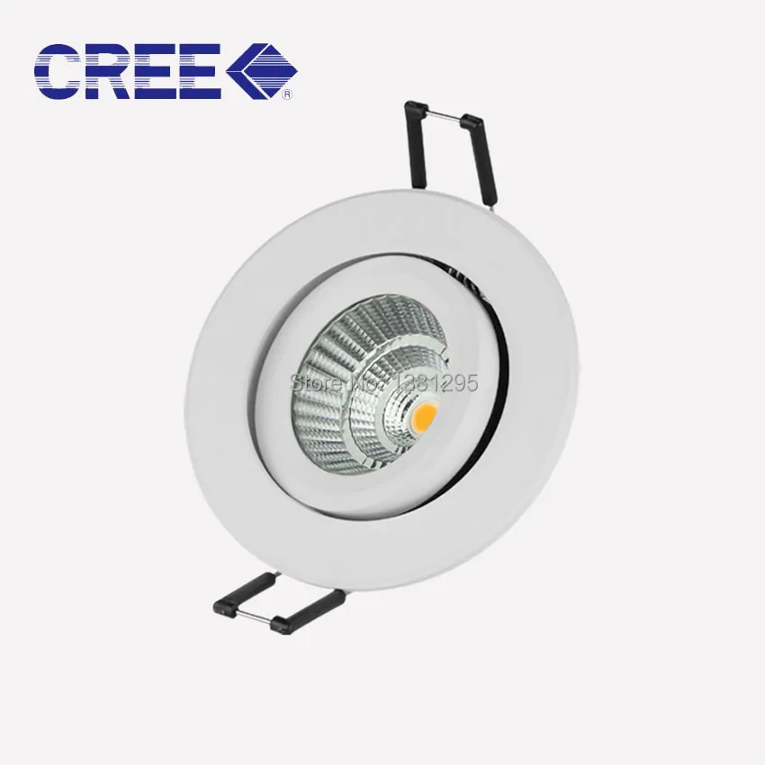 Us 481 95 Dimmable Led Downlight Light Cob Ceiling Spot Light 5w 7w Ceiling Recessed Lights Adjustable Spots Led Encastrable Round Lamp In