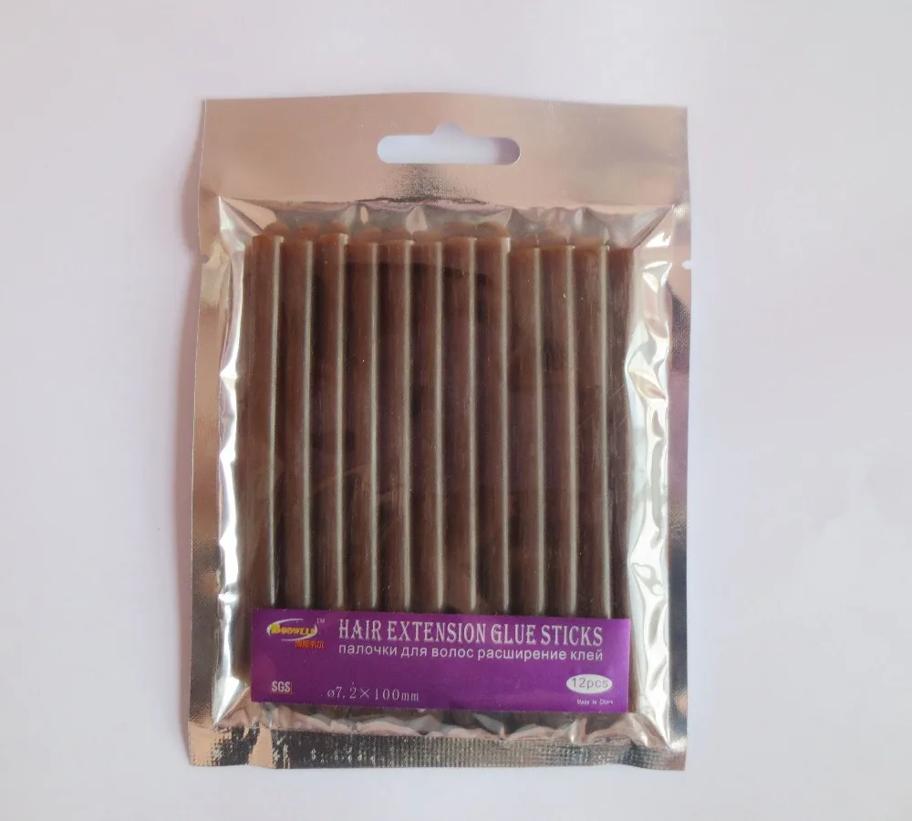 24 PCS/Lot 7.0mm Brown Hot Glue Sticks Hot Melt Glue Stick for hair extension use
