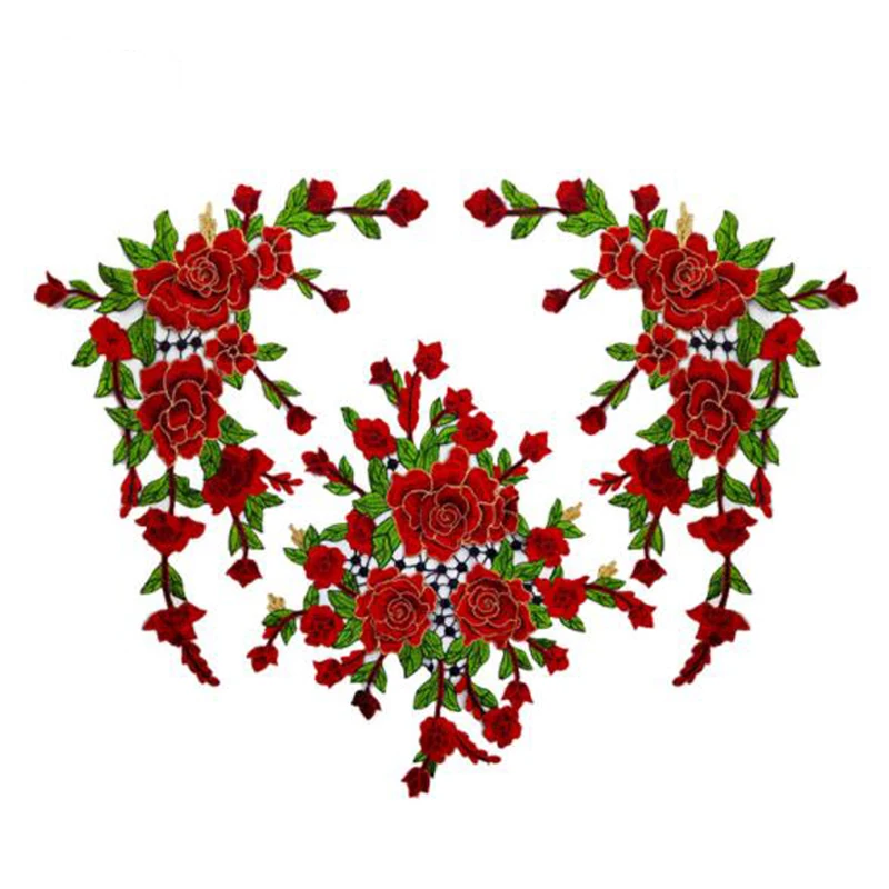 

3D Patches Flowers Embroidered Sew On Patch For Clothing Jacket Applique DIY Accessory Scrapbooking