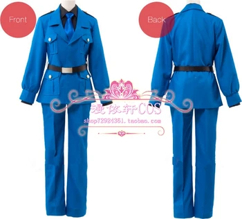 

Anime Axis Powers Hetalia Cosplay Feliciano Vargas Cos Halloween Full set 5in1(Jackets+Pants+Black Shirt +Belt+Tie)