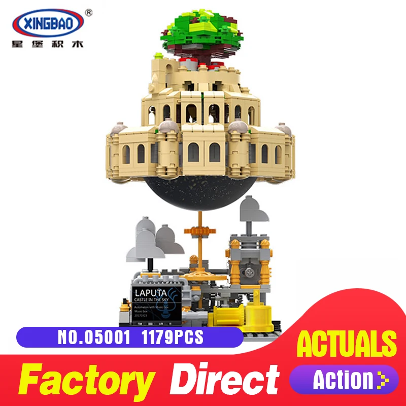 

XingBao 05001 1179Pcs Genuine Creative MOC Series The City in The Sky Set Educational Building Blocks Bricks Model XB-05001