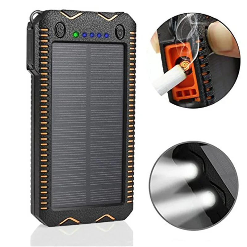 Portable Solaire Power Bank 10000 Mah Pour Xiaomi Externe Batterie