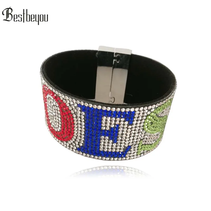 

1pc Customized OES Logo rhinestone jewelry fancy gift bangle bracelet
