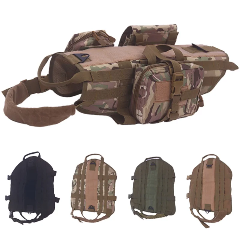 Тактический Жилет для собак Harnes s M ilitary Molle камуфляжная шлейка маленьких средних и