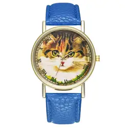 Модные часы простой кожаный ремешок кварцевые часы женские наручные часы модные популярные кварцевые часы