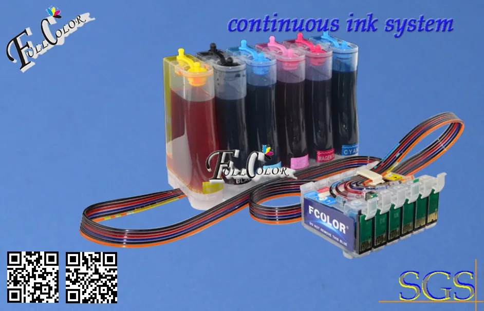 

Continous Ink Supply System for Epson R270 / R290 / R390 / RX590 / 690 CISS with Reset Chip + 500ML Pigment Ink / Color