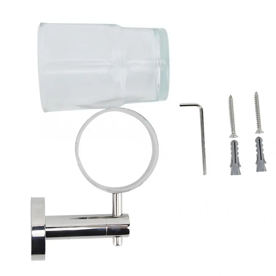 

Stainless Steel Toothbrush Cup Holder Teeth-Cleaning Mug Rack Bathroom Toothbrush Holder wall hanging rack for cup