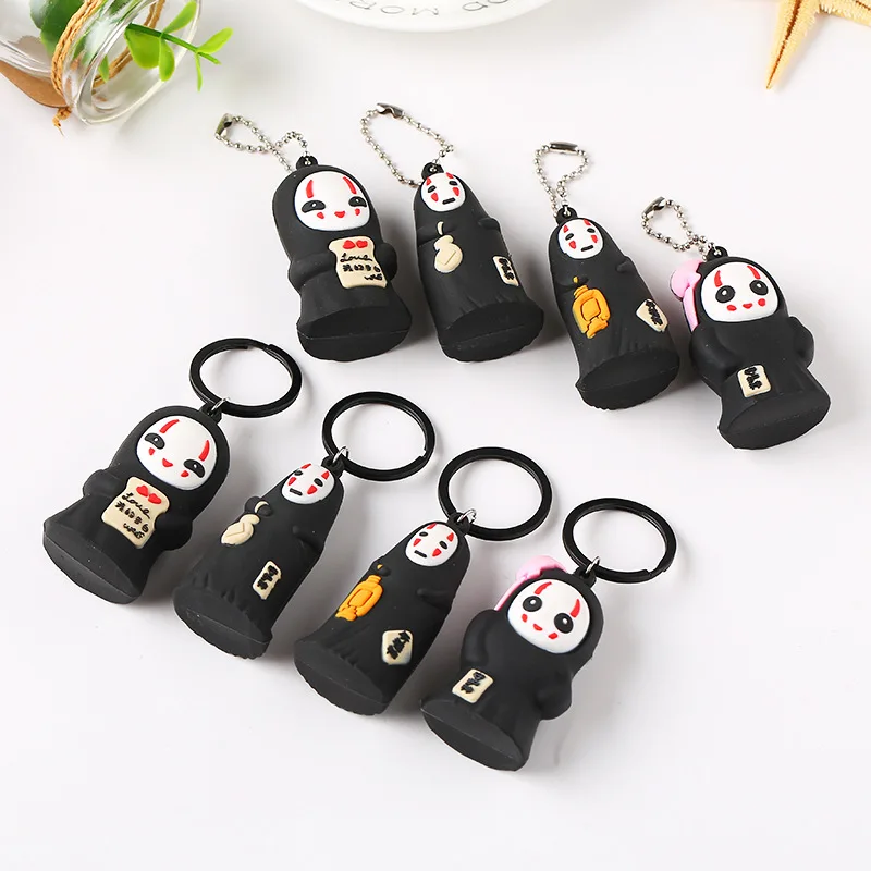 

Dayoff Cute Grimace Male Keychain Keyring For Women Girl Jewelry Cartoon PVC Handbag Beaded Key Holder Couple Decoration K43
