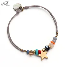 Badu, женский браслет «Лучший Друг», золотые браслеты со звездами, амулет на удачу, эластичная веревка, летняя подвеска, модный подарок для ювелирных изделий