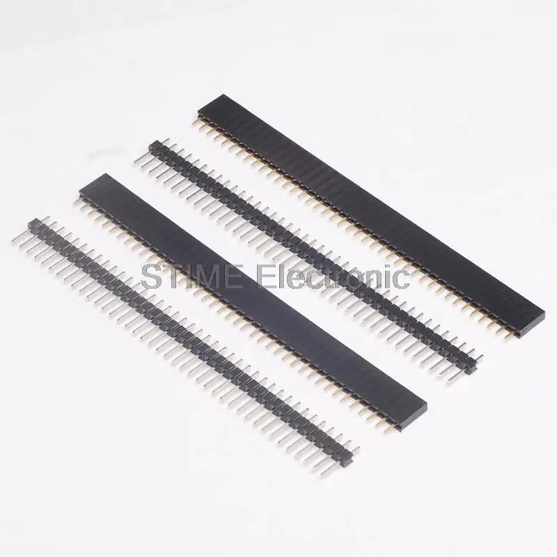 

1lot=20pcs=1x40 Pin 2.54mm Single Row Female 10PCS + Male Pin Header connector 10PCS