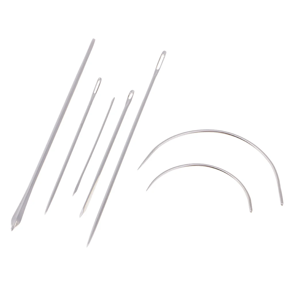 7 Pieces/Pack Steel Hand Sewing Needles Curved Needles Cross Stitch