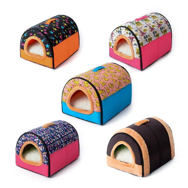 Caldo!!! Casa del cane Cama Para Cachorro Canile Nido Con Zerbino Pieghevole Del Caldo!!! Casa del cane Cama Para Cachorro Canile Nido Con Zerbino Pieghevole Del
