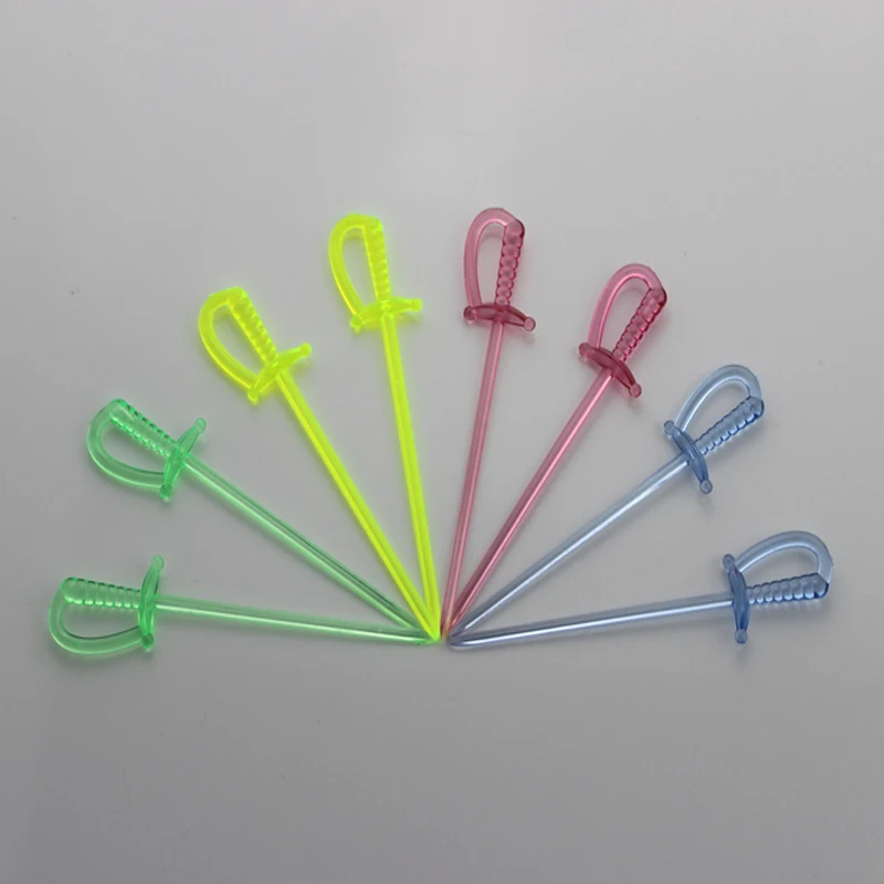 Creative Fashion Disposable plastic Pirate Sword food Fork Fruit