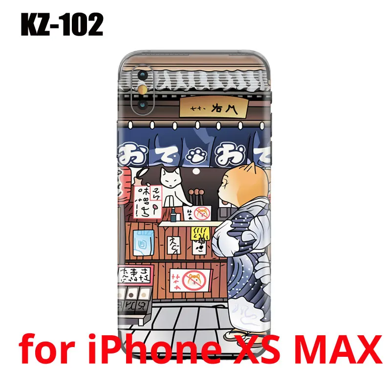 Новые милые наклейки для iPhone X XS MAX, защитная пленка на заднюю панель, наклейки для iPhone XS, модная задняя пленка для телефона, 6 стилей - Цвет: 102 for XS MAX