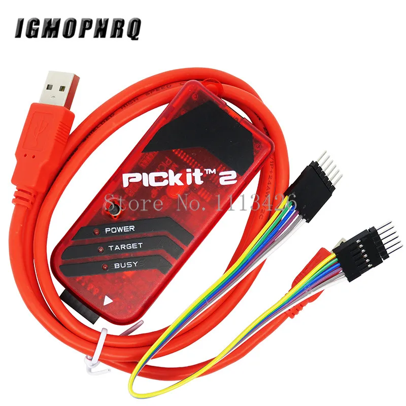 PICKIT2 PIC Kit2 Simulator PICKit 2 программиста Emluator красный цвет с usb-кабелем Dupond Wire |