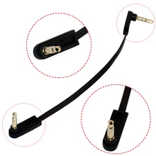 DANSPEED 3.5mm Angle Male to Male 4 Pole Headphones Aux Adapter Converter Flat Cable 15cm For Headphones Speaker PC Car Stereos
