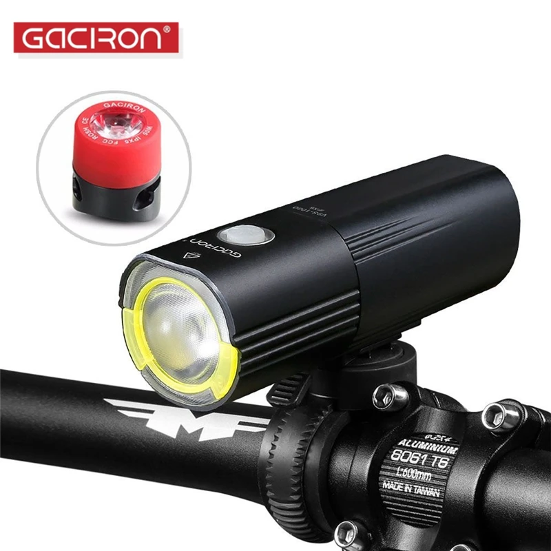 

GACIRON Bicycle Headlight Waterproof 1000 Lumens Flashlight For Bicycle MTB Front LED Torch Light Power Bank Bike Accessories