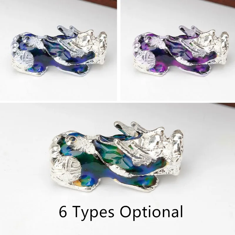 Temperature Color Changing Gold Pixiu Braided Lucky Rope Bracelet Exquisite Gift