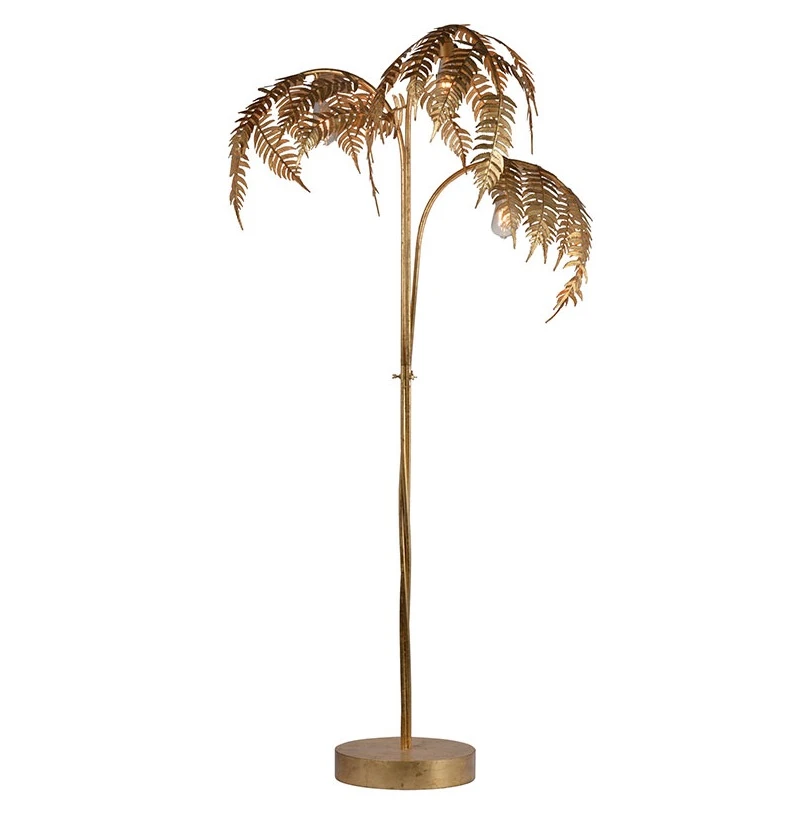 outdoor metal palm tree floor lamp
