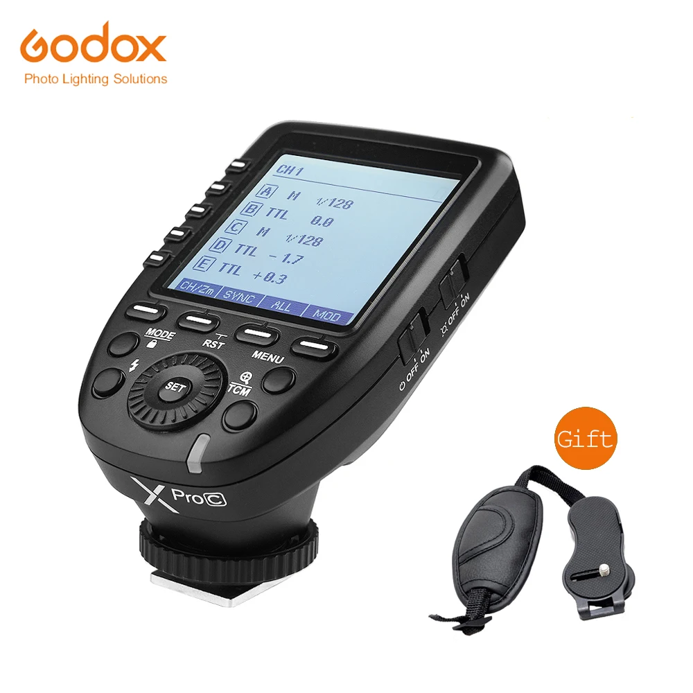 

In stock Godox Xpro-C Flash Trigger Transmitter with Professional Function Support E-TTL II Auto Flash for Canon Camera