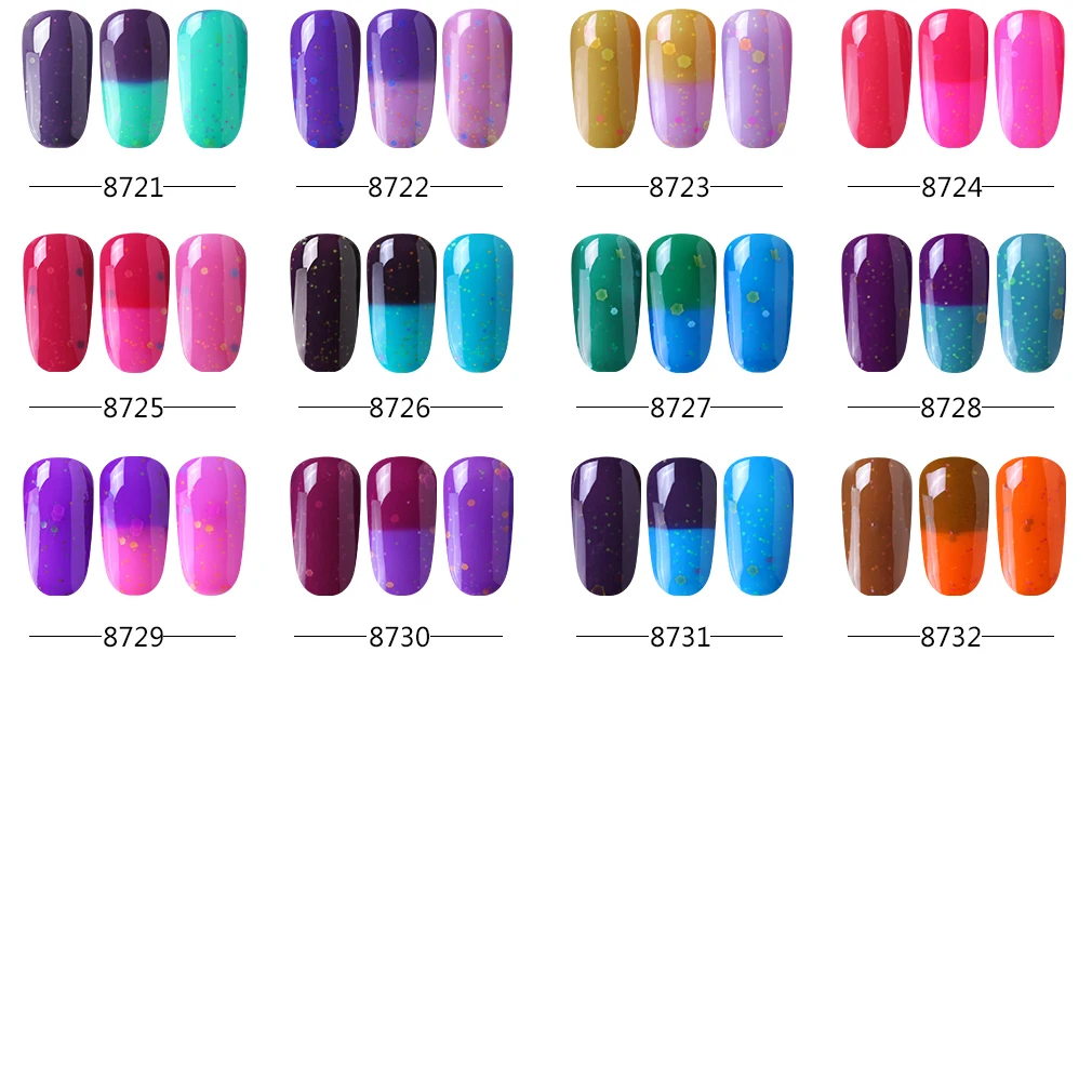 Elite99 Новое поступление 10 мл Cheese Хамелеон Изменение температуры Цветной Гель лак