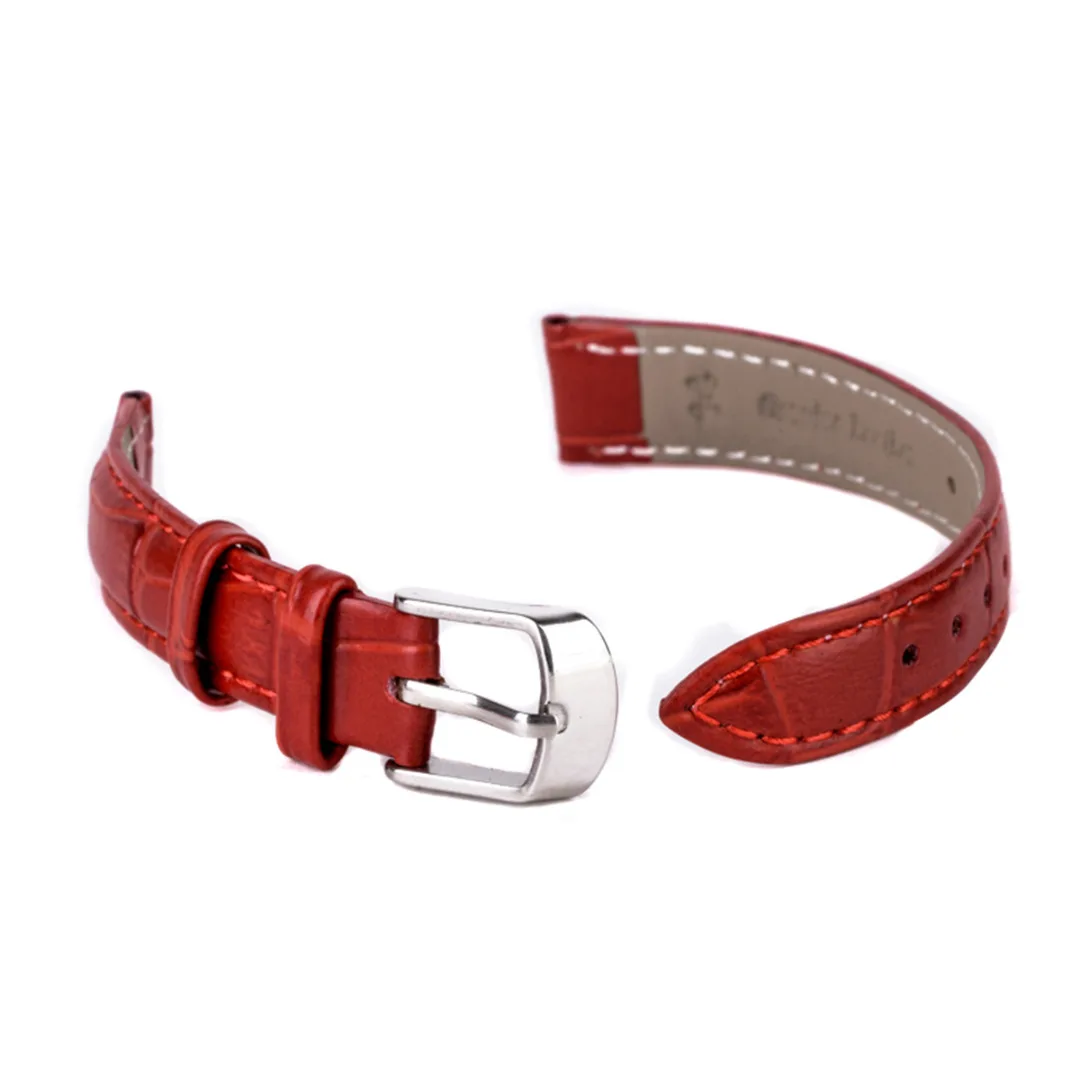 Shellhard 12-22mm Genuine Leather Watch Band 6Colors Alligator Croco Grain Genuine Leather Wristwatch Band Watch Strap