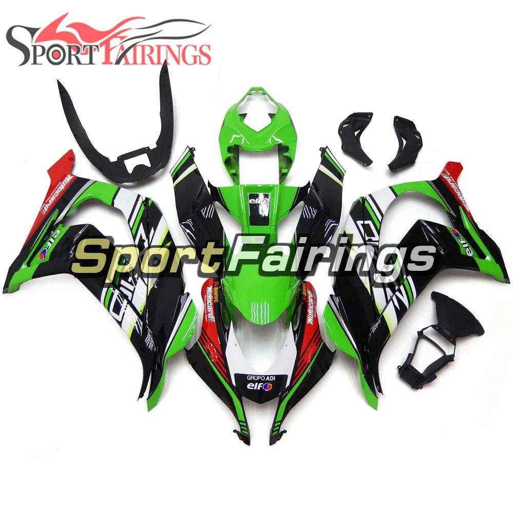 Green Black Fairings for ZX10R ZX10 R 2016 2017 16 17 ABS Plastic Injection Motorcycle Fittings Bodywork Body Kit New | Автомобили и