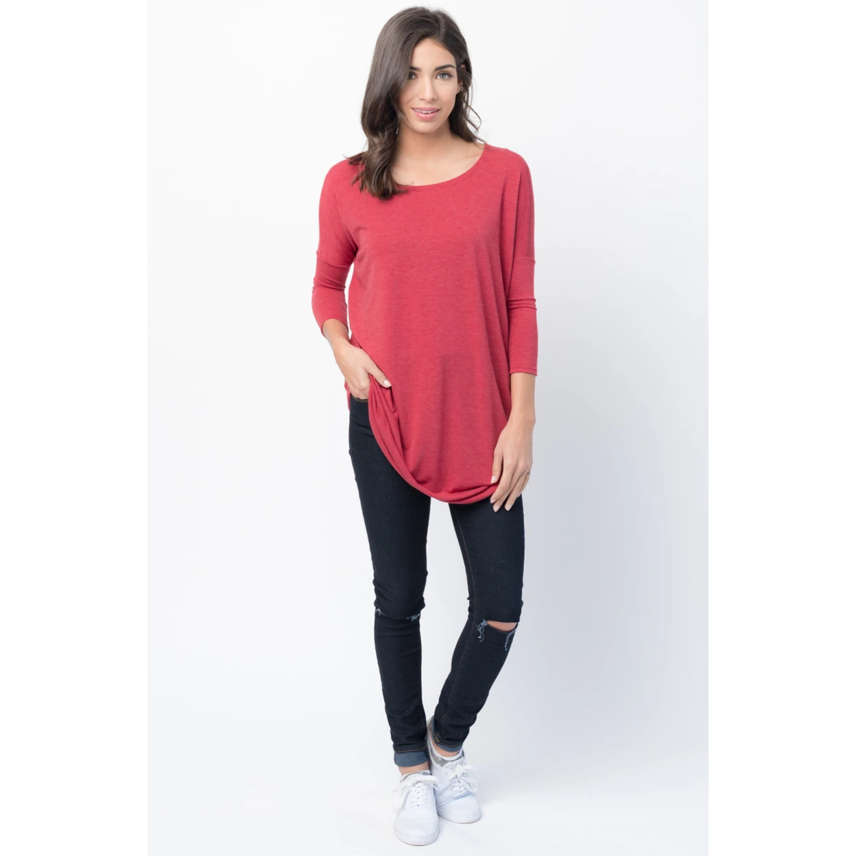 Heathered Ballet Sleeve Tunic (4)