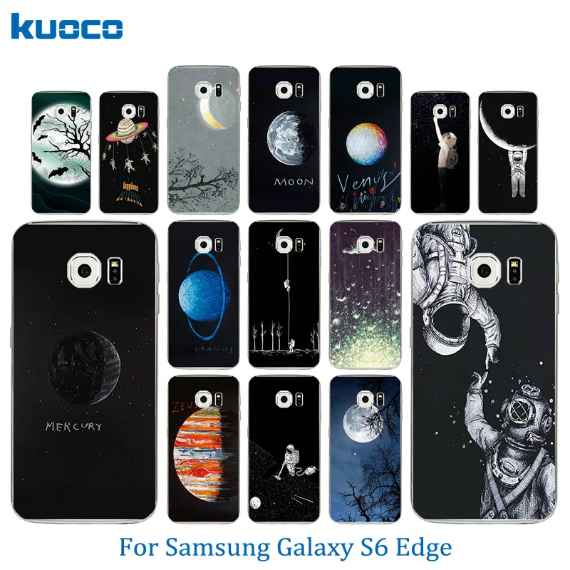 5.1 inch for Samsung Galaxy S6 Phone Case Edge Pattern Soft TPU Silicon Skin For G925 G925F G925H G925i Space Moon Cover |